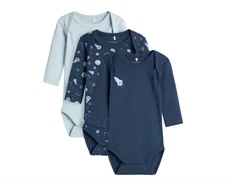 Name It dark denim space body (3-pak)